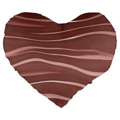 Lines Swinging Texture Background Large 19  Premium Flano Heart Shape Cushions by Amaryn4rt