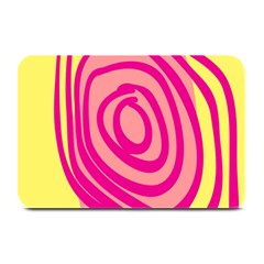 Doodle Shapes Large Line Circle Pink Red Yellow Plate Mats