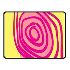 Doodle Shapes Large Line Circle Pink Red Yellow Double Sided Fleece Blanket (small)  by Alisyart