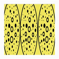 Easter Egg Shapes Large Wave Black Yellow Circle Dalmation Medium Glasses Cloth (2-side)