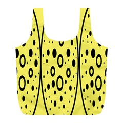 Easter Egg Shapes Large Wave Black Yellow Circle Dalmation Full Print Recycle Bags (l)  by Alisyart