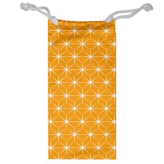 Yellow Stars Light White Orange Jewelry Bag by Alisyart