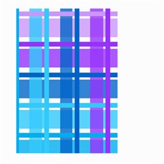 Gingham Pattern Blue Purple Shades Sheath Large Garden Flag (two Sides) by Alisyart