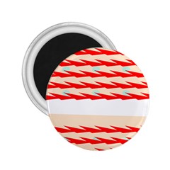 Chevron Wave Triangle Red White Circle Blue 2 25  Magnets by Alisyart