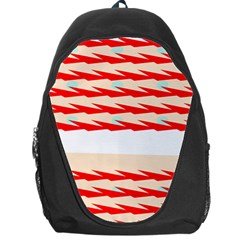 Chevron Wave Triangle Red White Circle Blue Backpack Bag