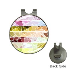 Geometric Mosaic Line Rainbow Hat Clips With Golf Markers