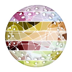 Geometric Mosaic Line Rainbow Ornament (round Filigree) by Alisyart