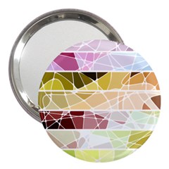 Geometric Mosaic Line Rainbow 3  Handbag Mirrors