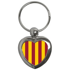 Red Yellow Flag Key Chains (heart) 