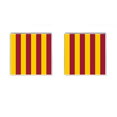 Red Yellow Flag Cufflinks (square)
