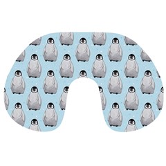 Penguin Animals Ice Snow Blue Cool Travel Neck Pillows by Alisyart