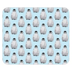 Penguin Animals Ice Snow Blue Cool Double Sided Flano Blanket (small)  by Alisyart