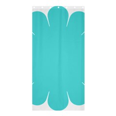 Turquoise Flower Blue Shower Curtain 36  X 72  (stall)  by Alisyart