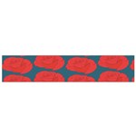 Rose Repeat Red Blue Beauty Sweet Flano Scarf (Small) Back
