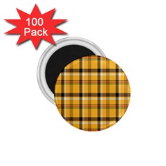 Plaid Yellow Line 1 75  Magnets (100 Pack)  by Alisyart