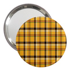 Plaid Yellow Line 3  Handbag Mirrors by Alisyart