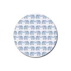 Indian Elephant  Rubber Round Coaster (4 Pack)  by Valentinaart