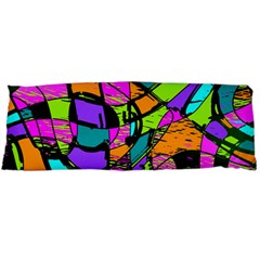 Abstract Art Squiggly Loops Multicolored Body Pillow Case (dakimakura) by EDDArt