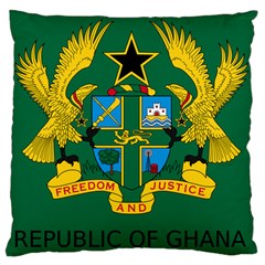National Seal Of Ghana Large Flano Cushion Case (two Sides) by abbeyz71