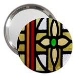 A Detail Of A Stained Glass Window 3  Handbag Mirrors Front