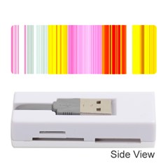 Multi Colored Bright Stripes Striped Background Wallpaper Memory Card Reader (stick)  by Amaryn4rt