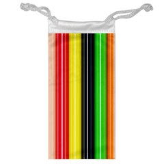 Colorful Striped Background Wallpaper Pattern Jewelry Bag by Amaryn4rt