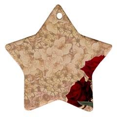 Retro Background Scrapbooking Paper Star Ornament (two Sides) by Amaryn4rt
