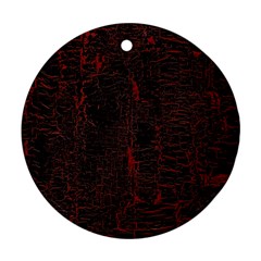 Black And Red Background Round Ornament (two Sides) by Amaryn4rt