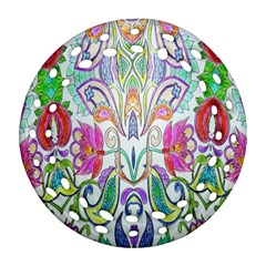 Wallpaper Created From Coloring Book Round Filigree Ornament (two Sides) by Amaryn4rt