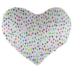 Pointer Direction Arrows Navigation Large 19  Premium Flano Heart Shape Cushions by Amaryn4rt