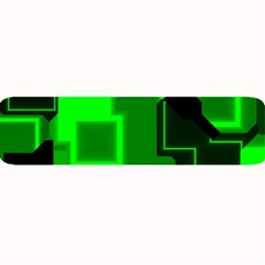 Green Cyber Glow Pattern Large Bar Mats by Simbadda
