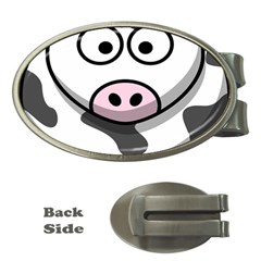 Animals Cow  Face Cute Money Clips (oval)  by Alisyart