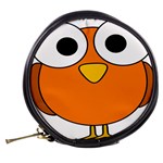 Bird Big Eyes Orange Mini Makeup Bags Back