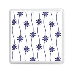 Geometric Flower Seamless Repeating Pattern With Curvy Lines Memory Card Reader (square)  by Simbadda
