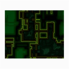 A Completely Seamless Background Design Circuit Board Small Glasses Cloth (2-side) by Simbadda