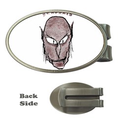 Scary Vampire Drawing Money Clips (oval)  by dflcprints