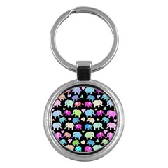 Cute Elephants  Key Chains (round)  by Valentinaart