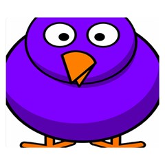 Cartoon Bird Purple Double Sided Flano Blanket (small) 