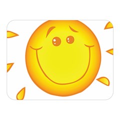 Domain Cartoon Smiling Sun Sunlight Orange Emoji Double Sided Flano Blanket (mini)  by Alisyart