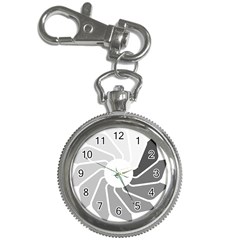 Flower Transparent Shadow Grey Key Chain Watches