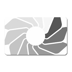 Flower Transparent Shadow Grey Magnet (rectangular) by Alisyart
