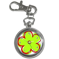 Flower Floral Red Green Key Chain Watches