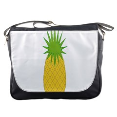 Fruit Pineapple Yellow Green Messenger Bags by Alisyart
