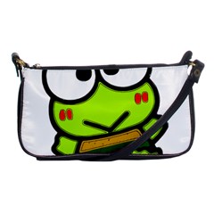 Frog Green Big Eye Face Smile Shoulder Clutch Bags by Alisyart