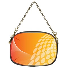 Abstract Orange Background Chain Purses (two Sides) 