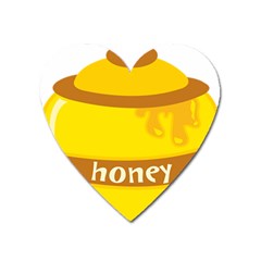 Honet Bee Sweet Yellow Heart Magnet by Alisyart