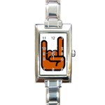 Metal Hand Rectangle Italian Charm Watch