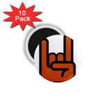 Metal Hand 1.75  Magnets (10 pack) 