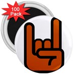 Metal Hand 3  Magnets (100 pack)