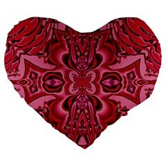 Secret Hearts Large 19  Premium Heart Shape Cushions by Simbadda